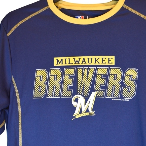 Milwaukee Brewers Baseball TX3 Cool Crew Neck Performance T-Shirt, Medium - Picture 2 of 10